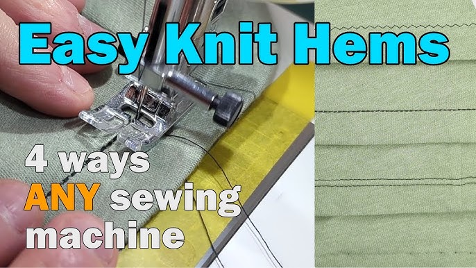 Easy Hemming Technique for Knit Fabrics on a Regular Sewing Machine